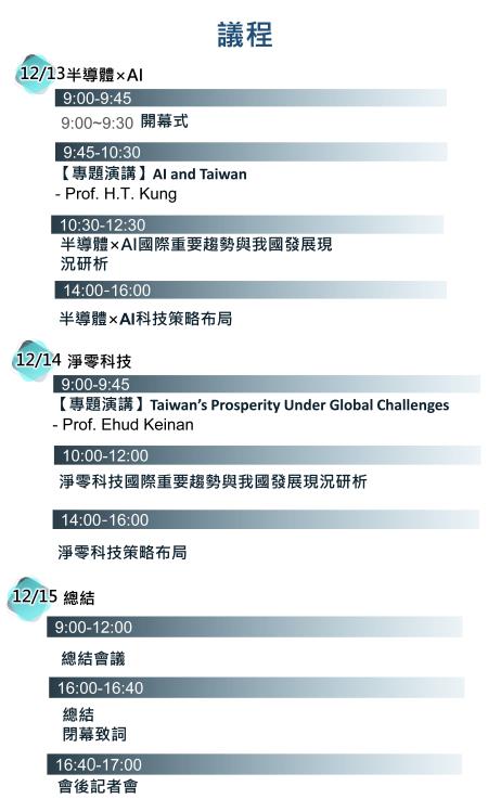 2023行政院科技顧問會議議程